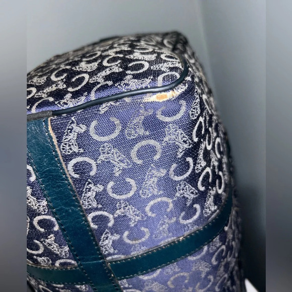 Celine CMacadam Canvas Blue Boston Bag - Picture 12 of 14